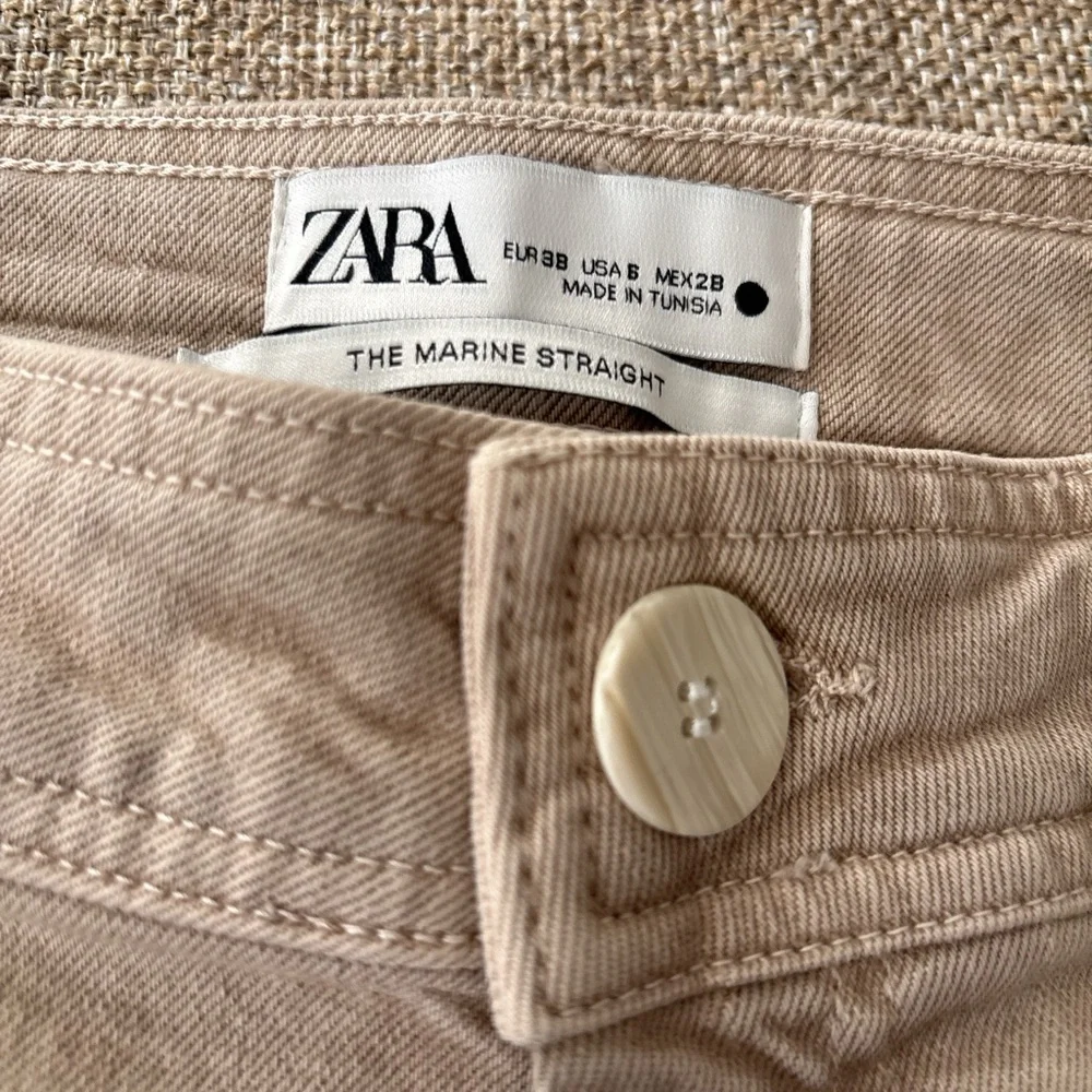 Zara Cream Wide Leg Pants - Picture 5 of 5